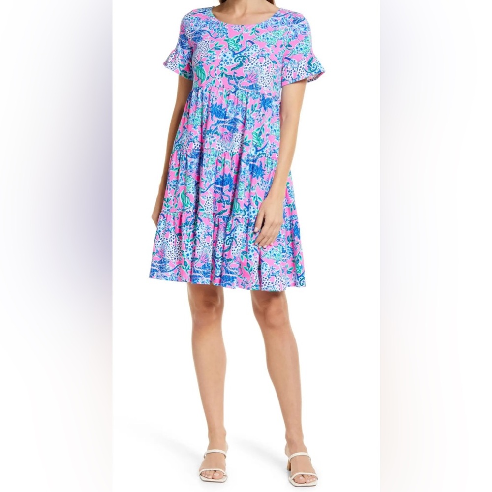 Lilly Pulitzer Pink and Blue Mini Dress